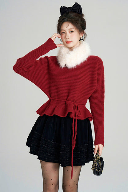 Retro Girly French Sweater + Skirt