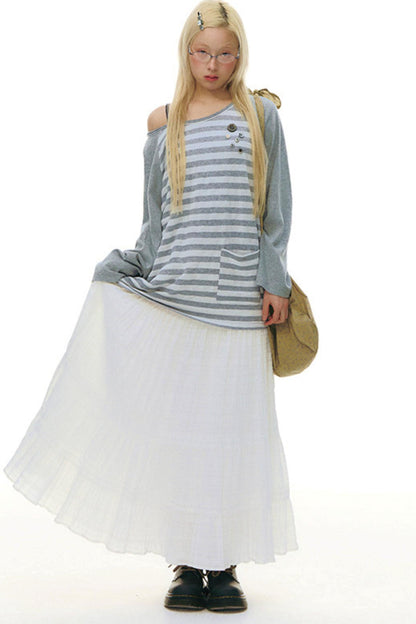 Gonna a trapezio tinta unita