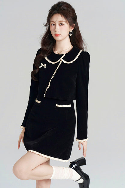 Black Velvet Hepburn Dress