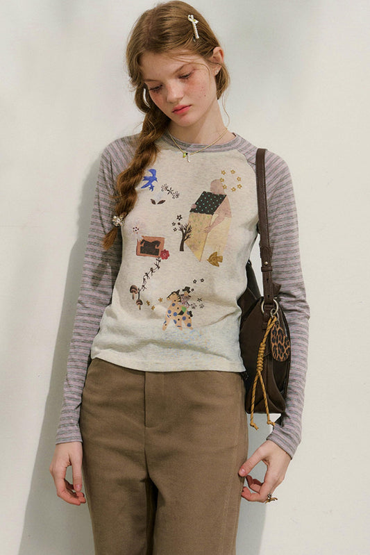 보더 암 레트로 탑