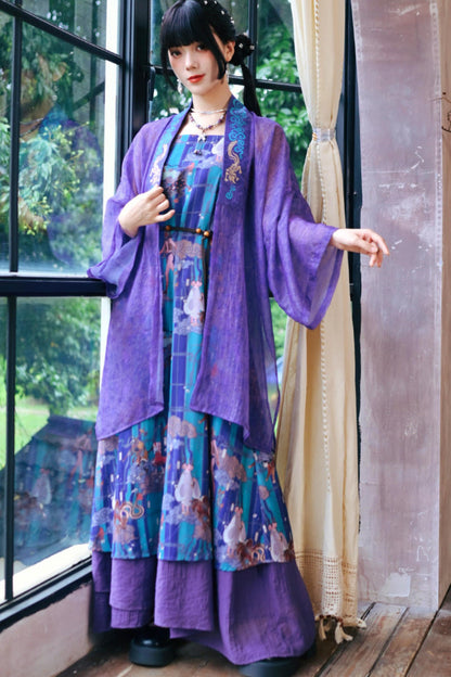 Sea of Clouds Fantasy Cami Dress + Cardigan