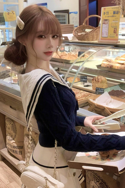 Sweet Sailor Knit + Skirt