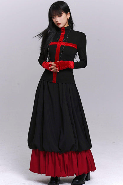 Ghost Girl Cross Turtleneck Top