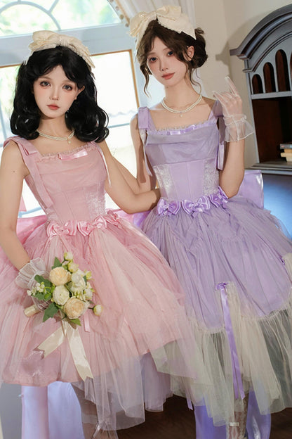 バブルシーヘリンボーンロリータジャンパースカートロリータセットアップ