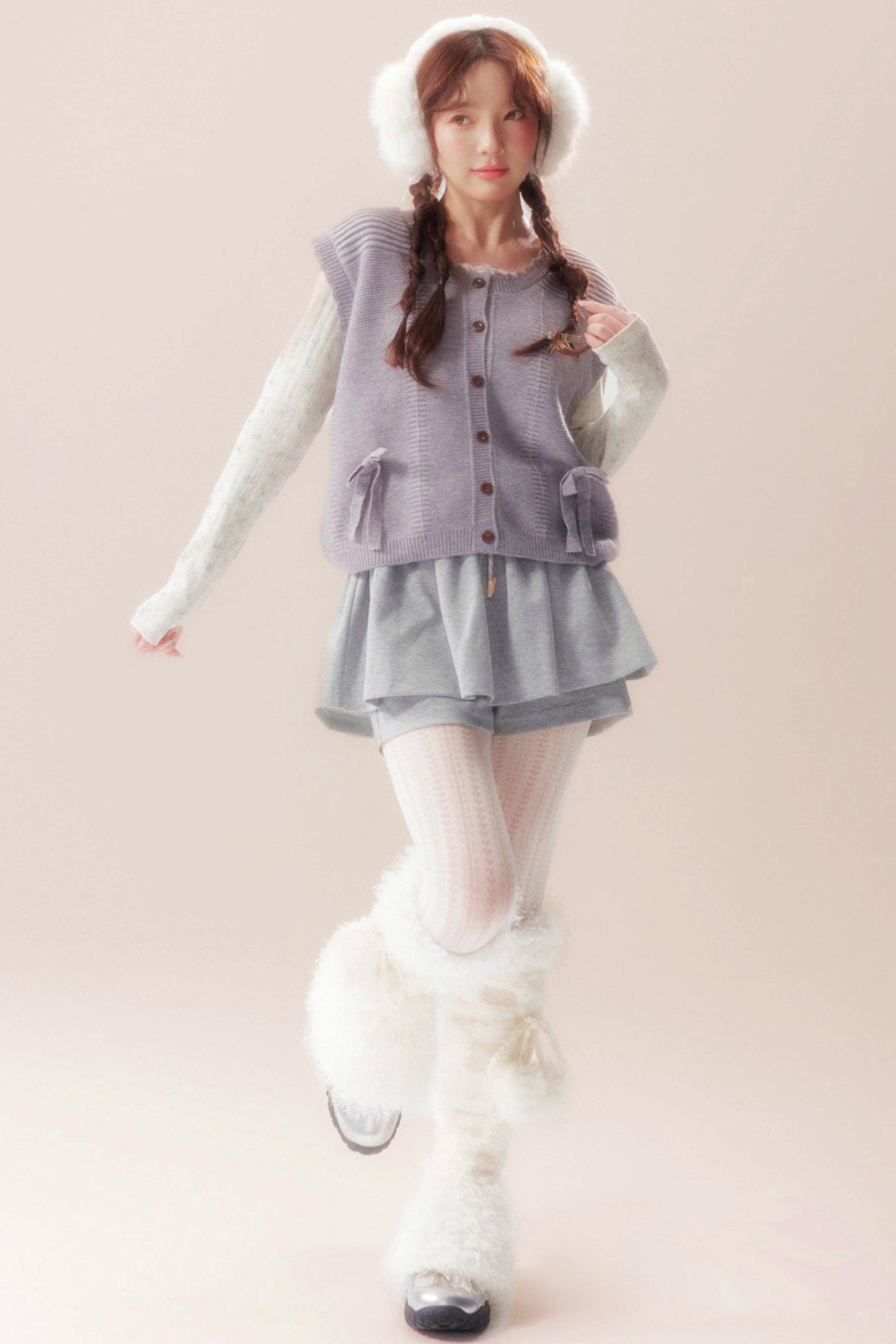 ムーンライトソングリボンニットベスト