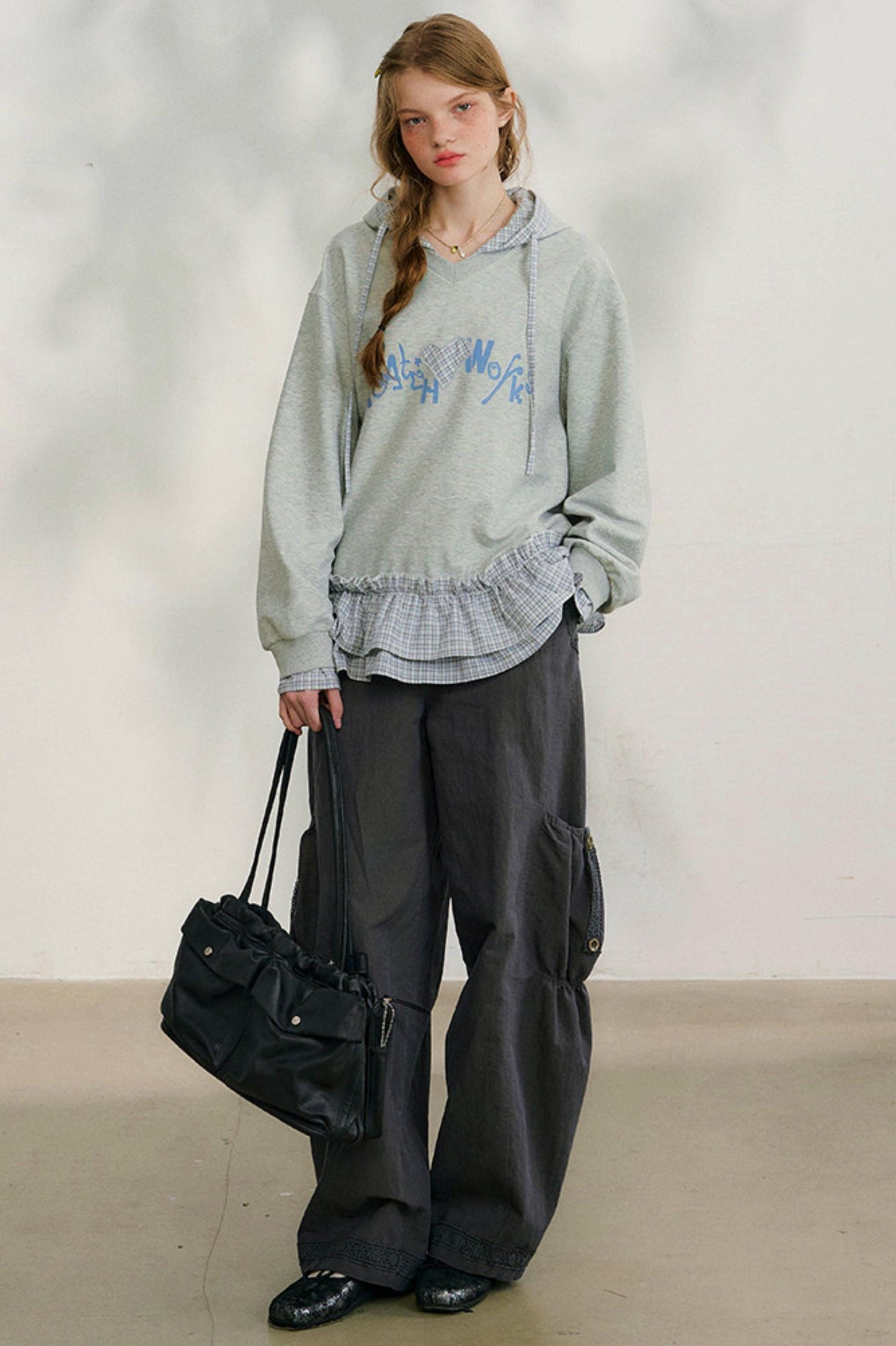 루즈 스위트 후드 스웨트셔츠