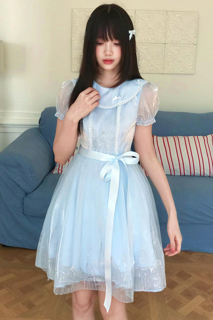 Princess Lace Doll Collar Dress