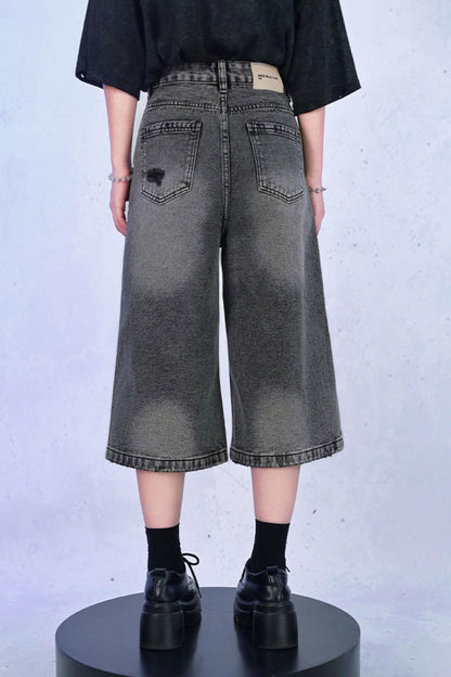 Ruins Street Distressed Denim Pants