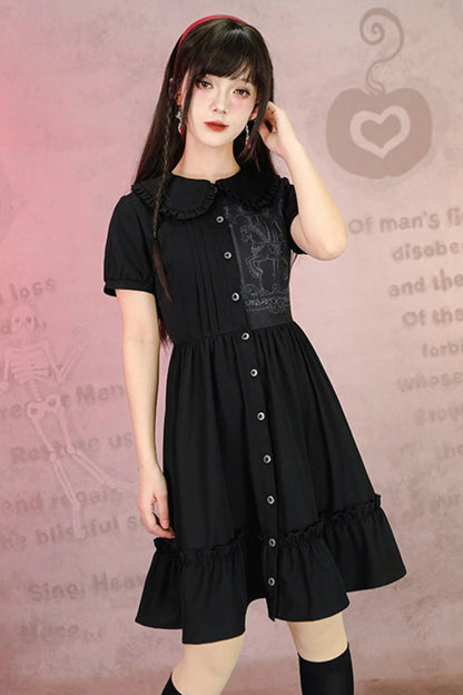 Black Lace Shirt Dress