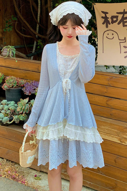 Spitzen-Patchwork-Kleid