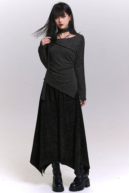 ツーピースニットスカートセットアップ　