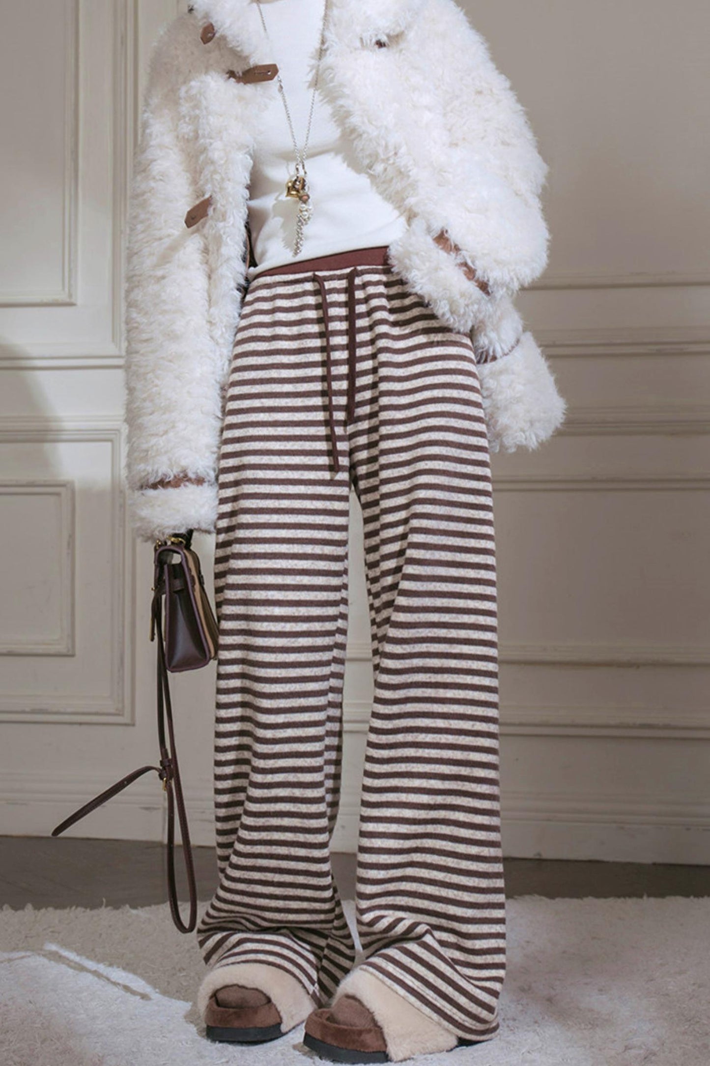 Striped Loose Knit Pants