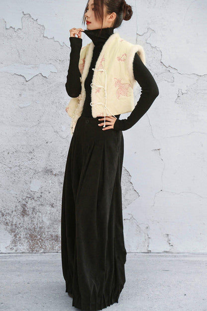 Three-dimensional corduroy pants