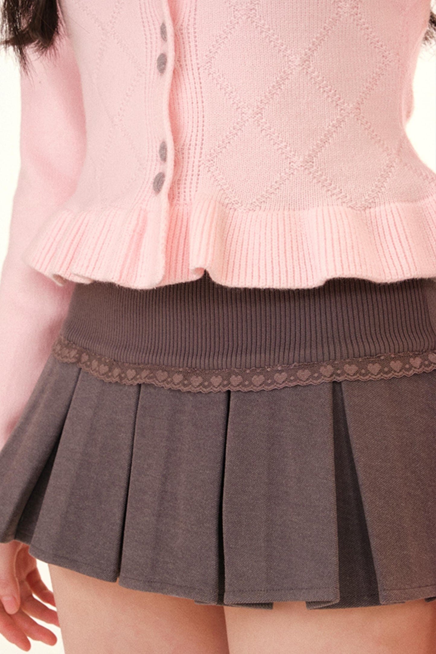 カラーブロックドラティスカーディガン