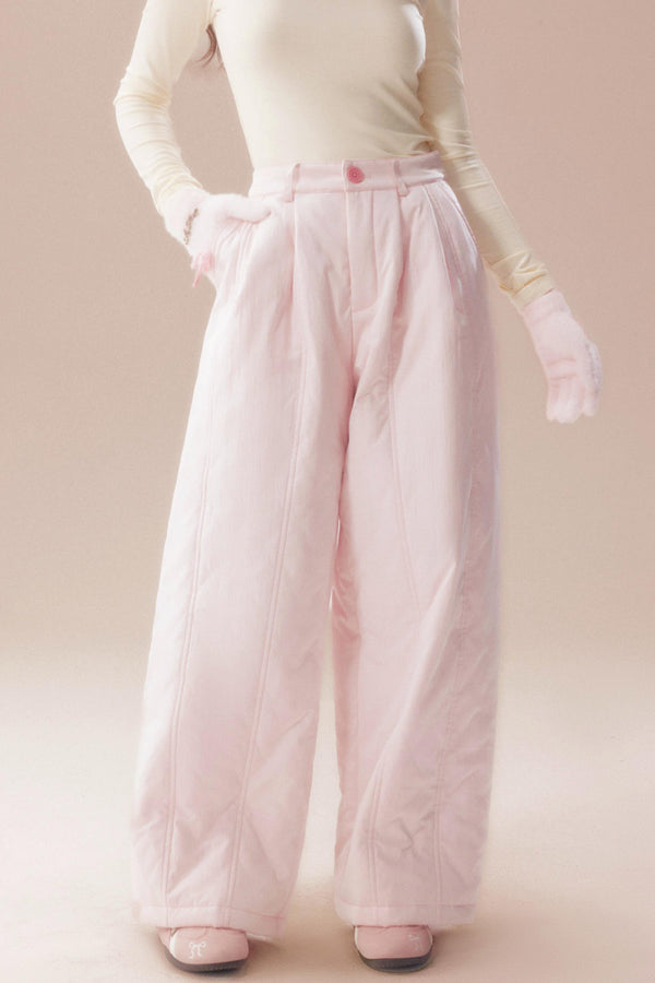 Sweet Collar Straight Wide Pants