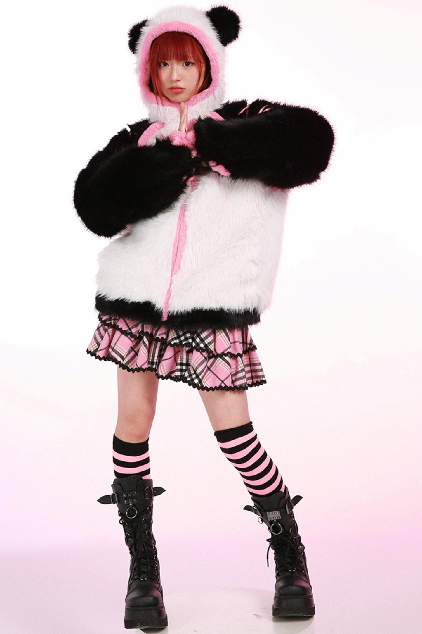 Subculture Faux Fur Panda Jacket