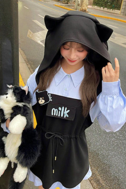 キャットイアーフーデッドドレス