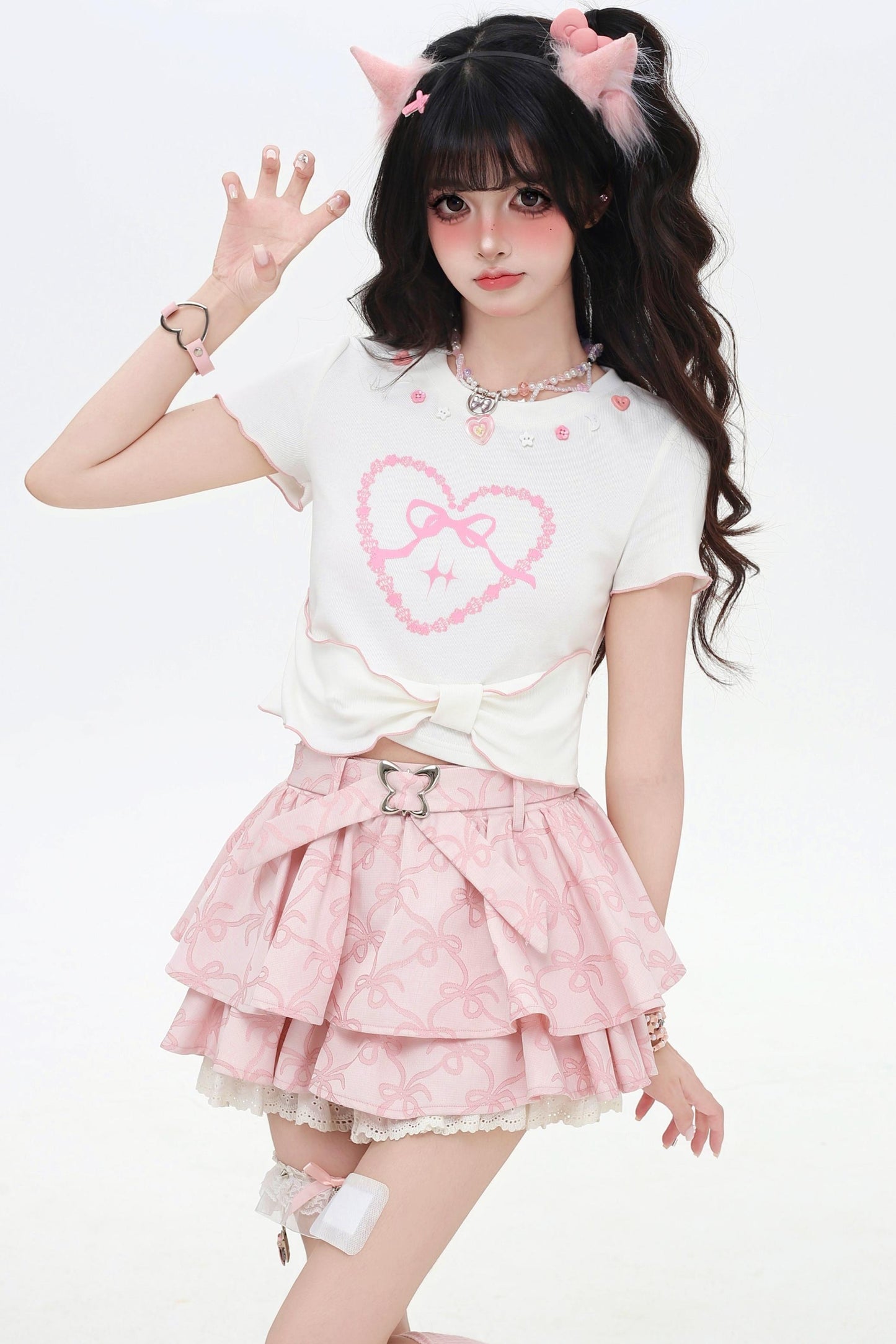 Daytime Romance Button-Front Slim T-Shirt
