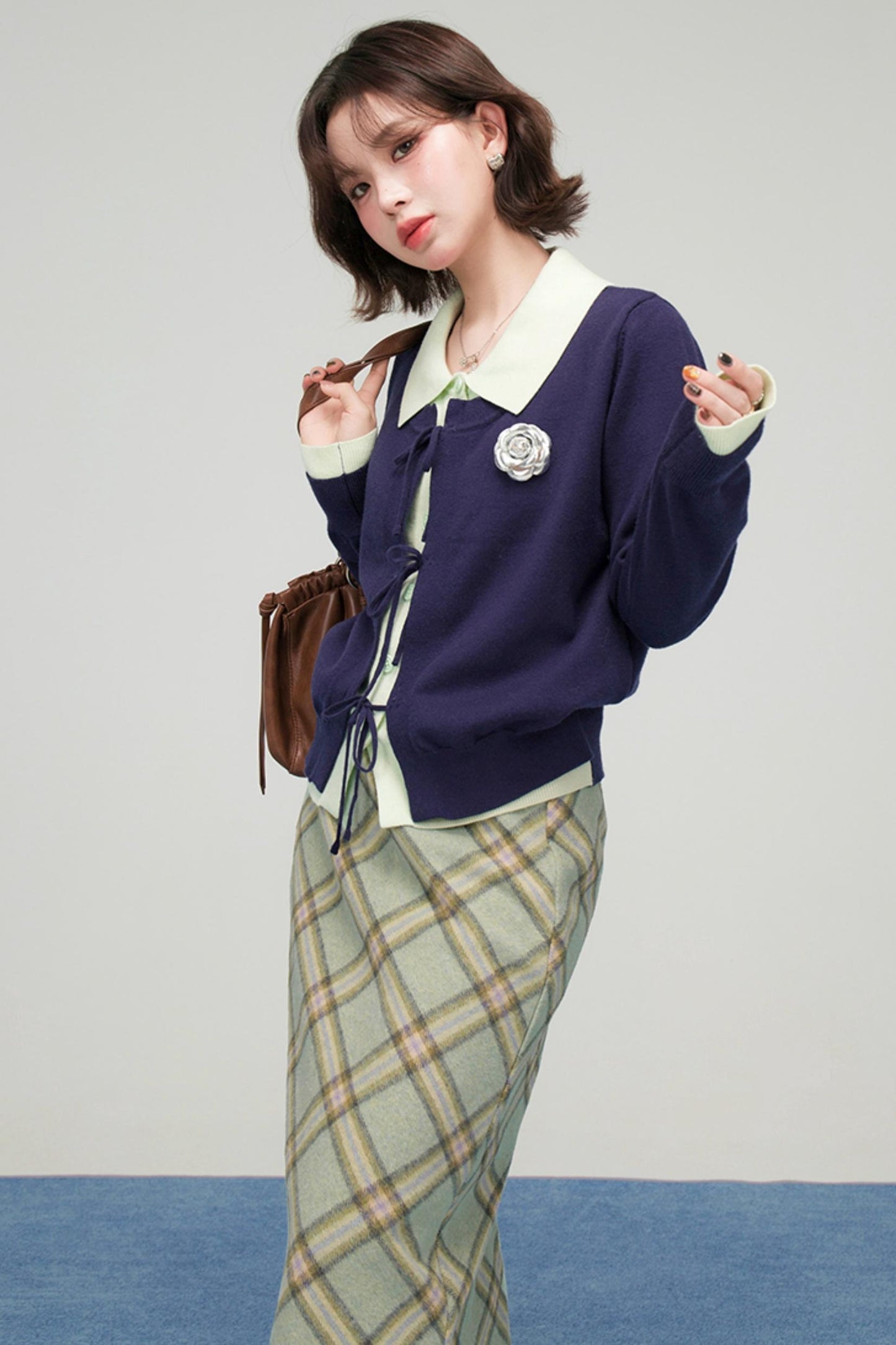 ビンテージプリントバイアスカットスカート