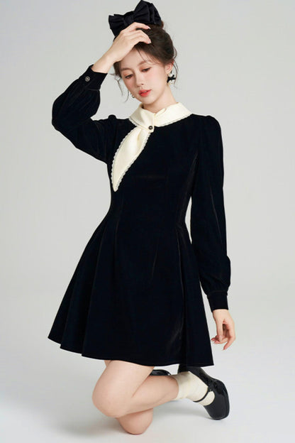 Hepburn Inspired Velvet Dress