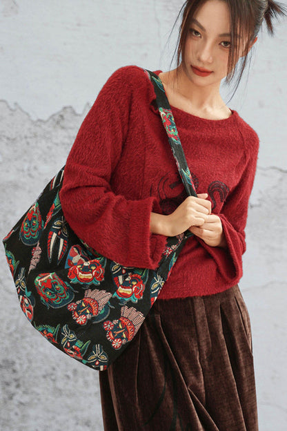 Chenille face mask tote