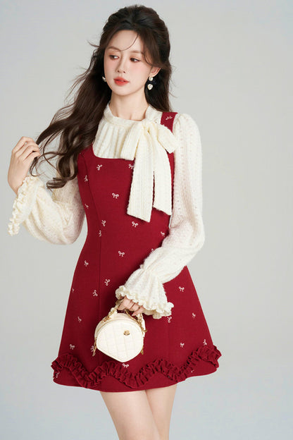Sweet Red Vest Dress + Top