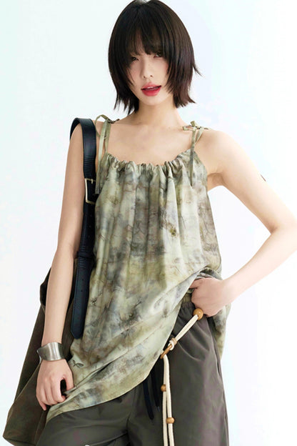 Tie-dye Butterfly Print Camisole