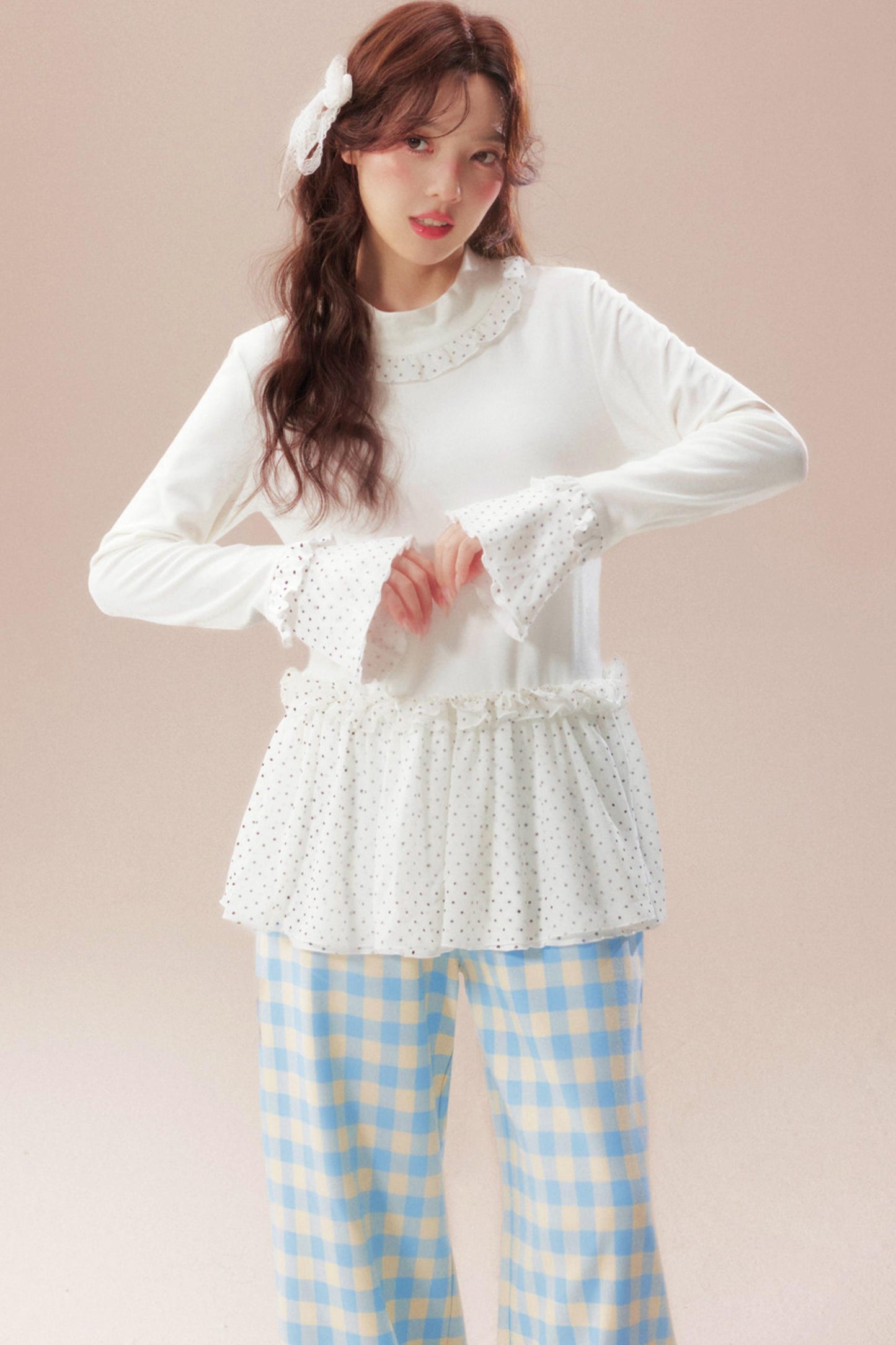 Lace Dreamland Velvet Blouse