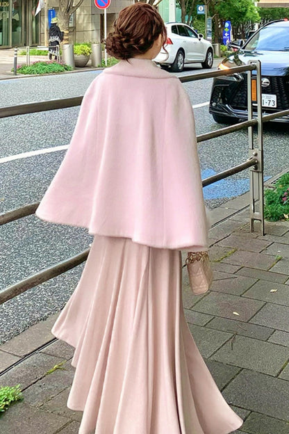 Ribbon Fur Coat + Fur Collar