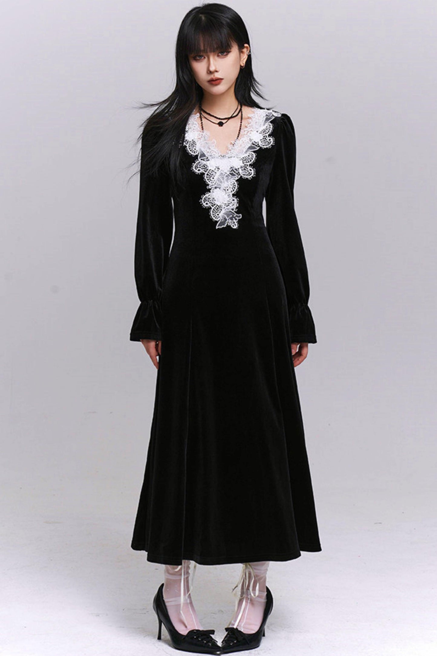 Black Velvet Formal Dress