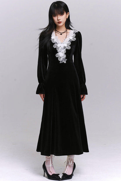 Black Velvet Formal Dress
