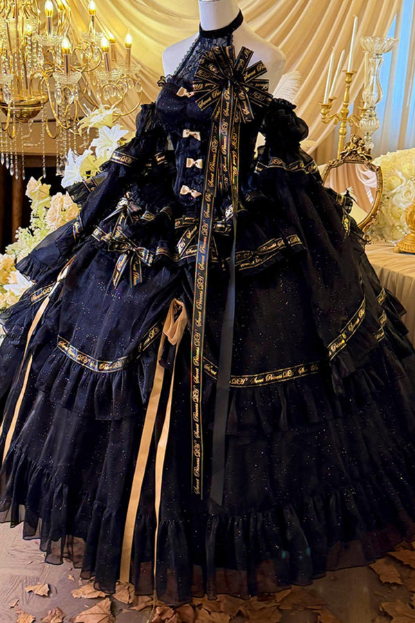 Elegant Gothic Lolita Dress + Accessories