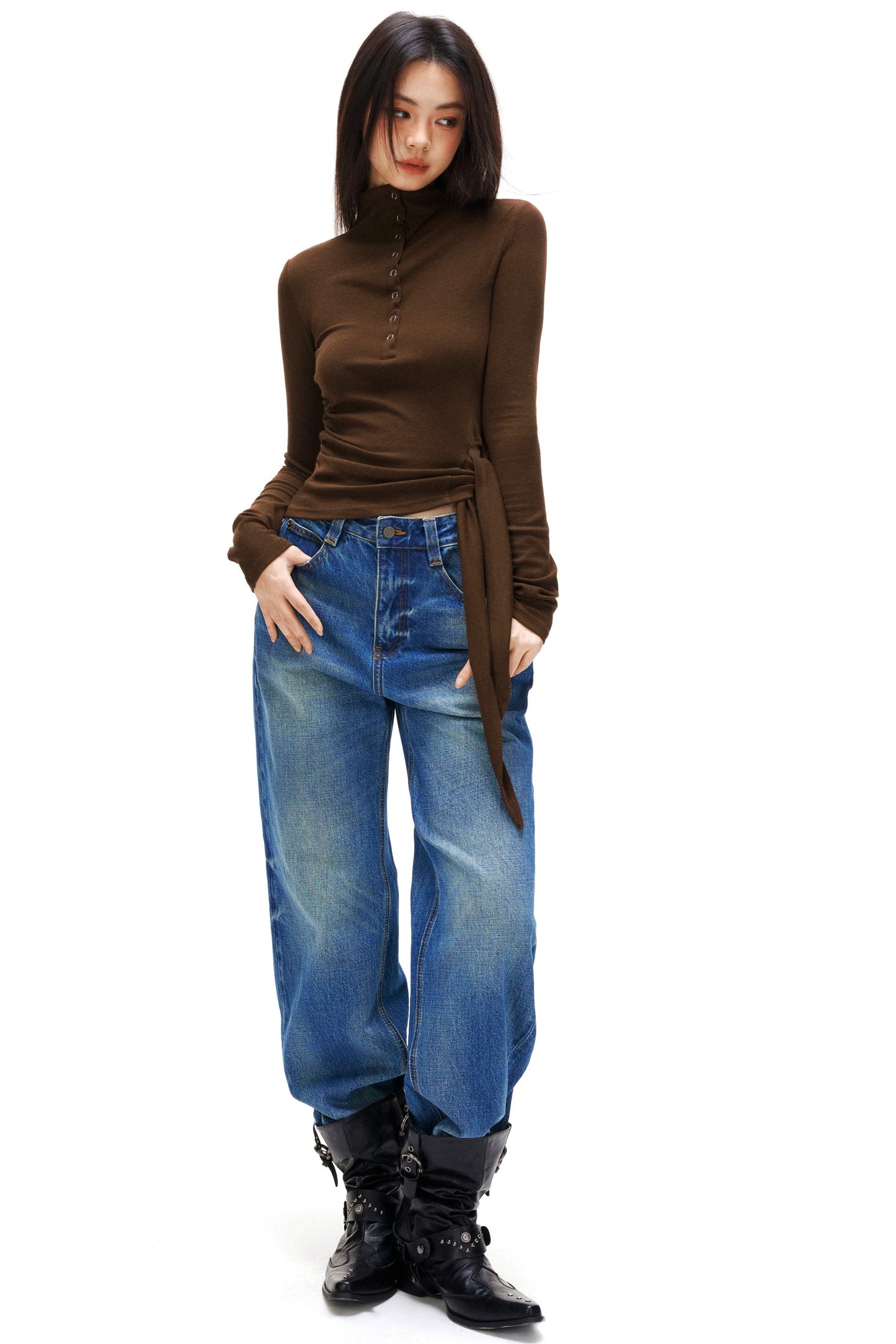 タートルネックヒーティングトップス