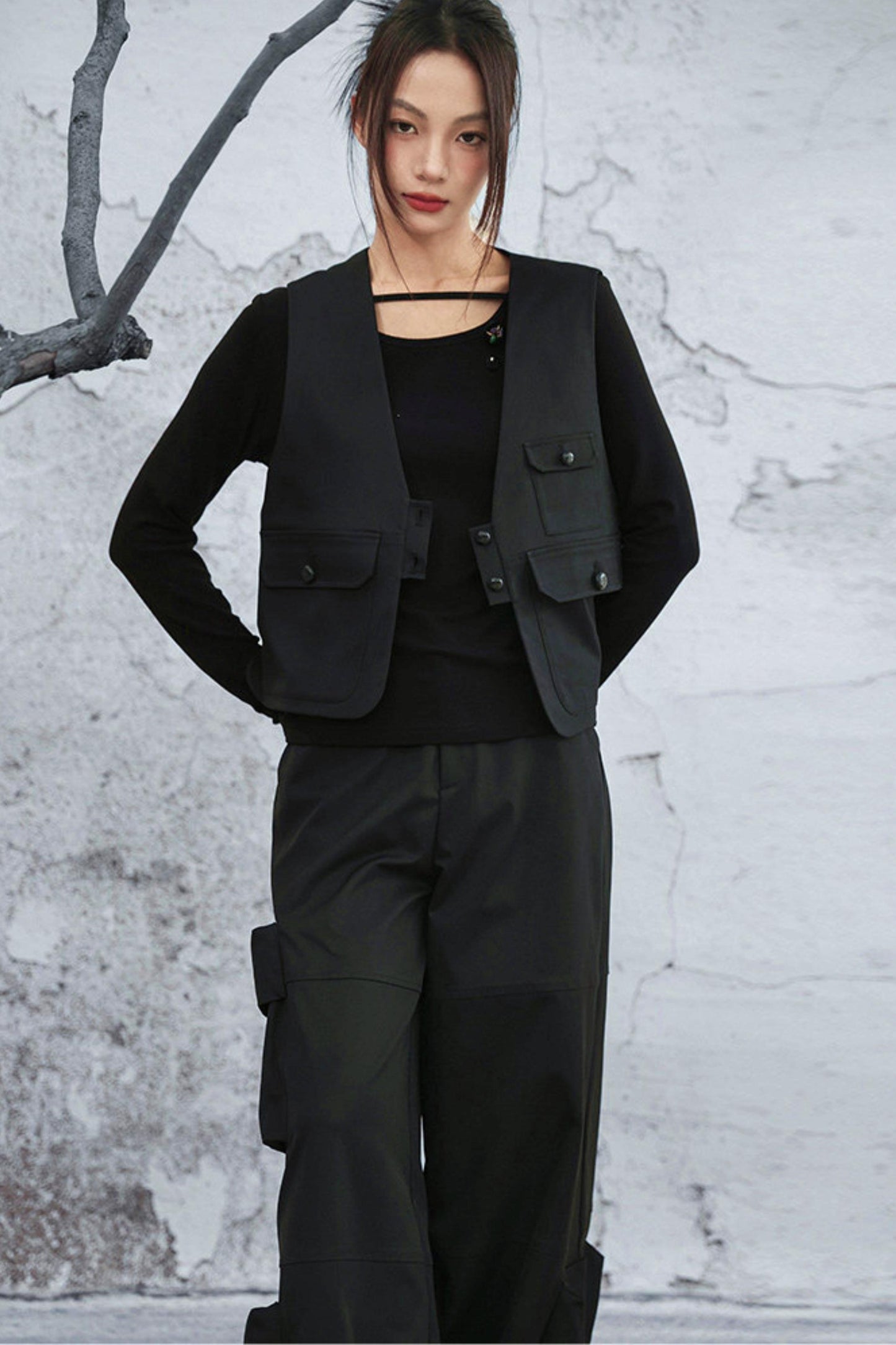 ユニセックスマルチポケットカーゴパンツ