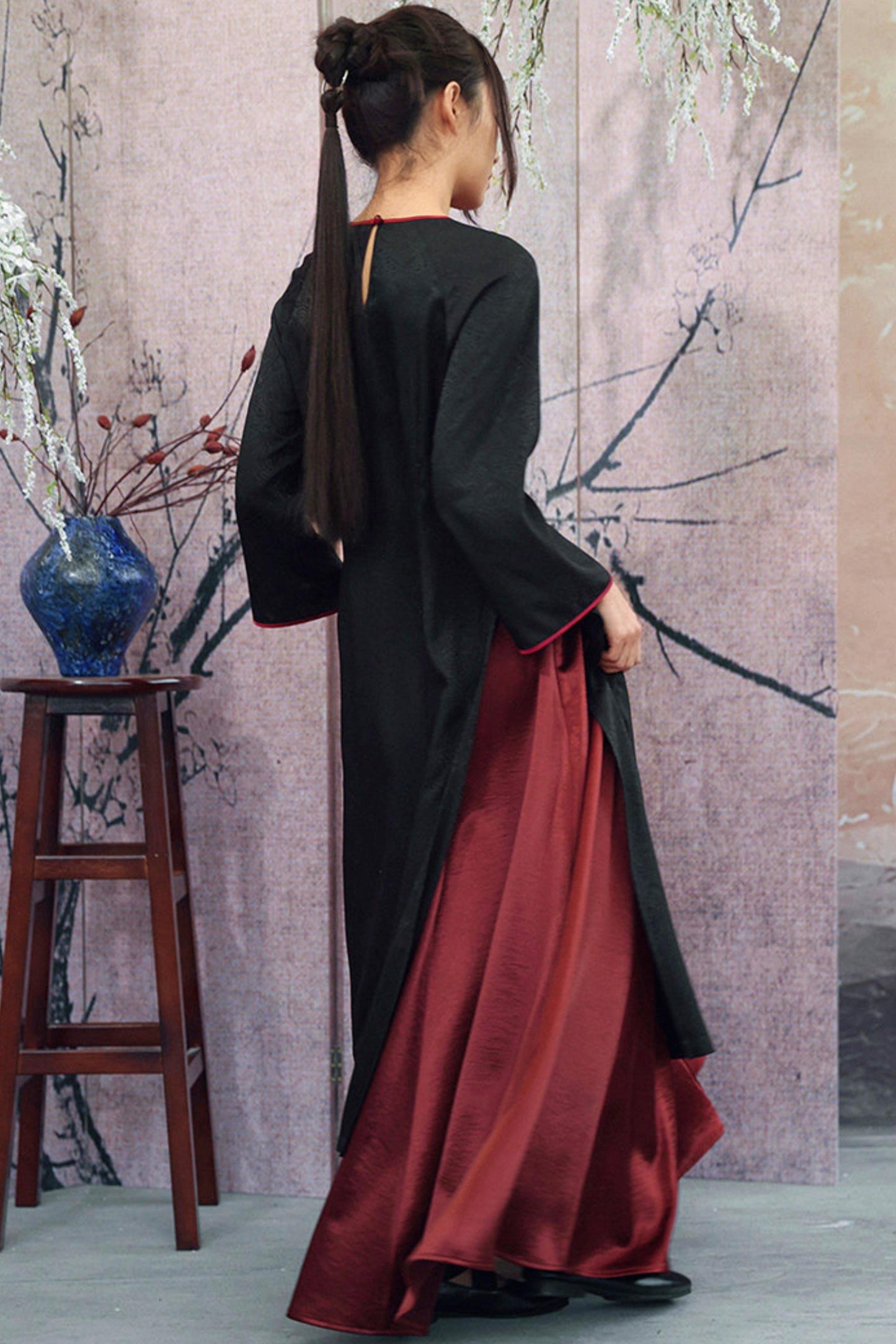 Jacquard Chinese-Style Long Shirt