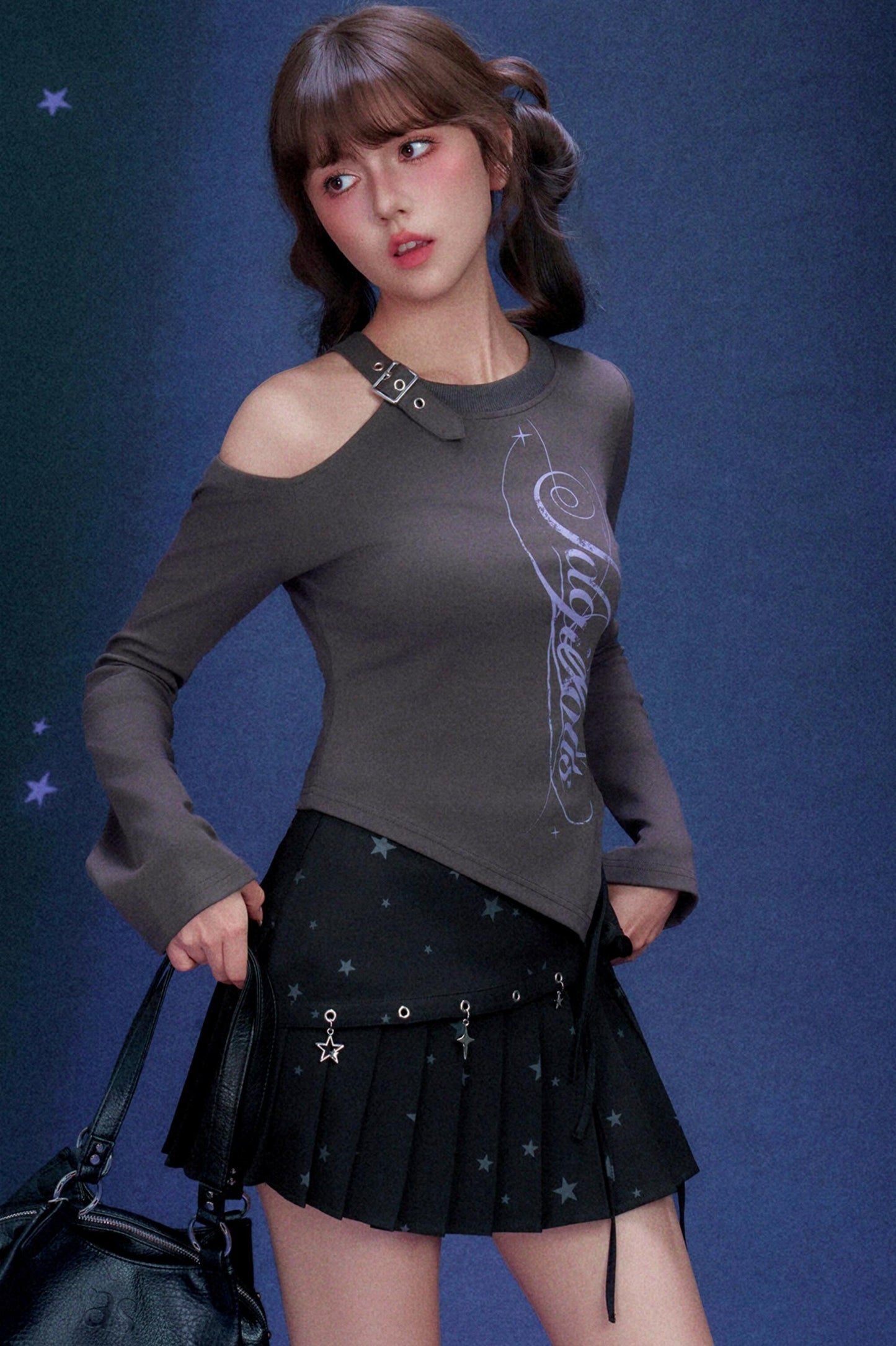 Y2K 오프숄더 탑