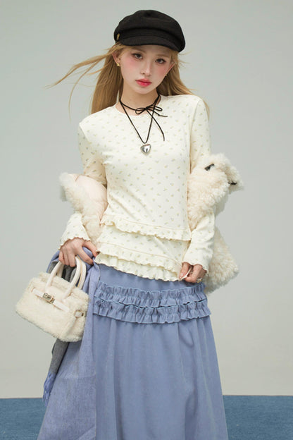 スウィートハートラッフルドバッドスカート