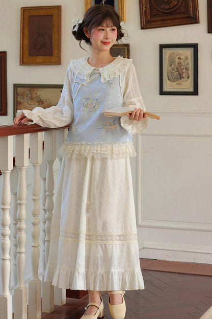 Pure Cotton High Waist Skirt
