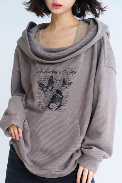 Asymmetrical Hoodie Sweatshirt