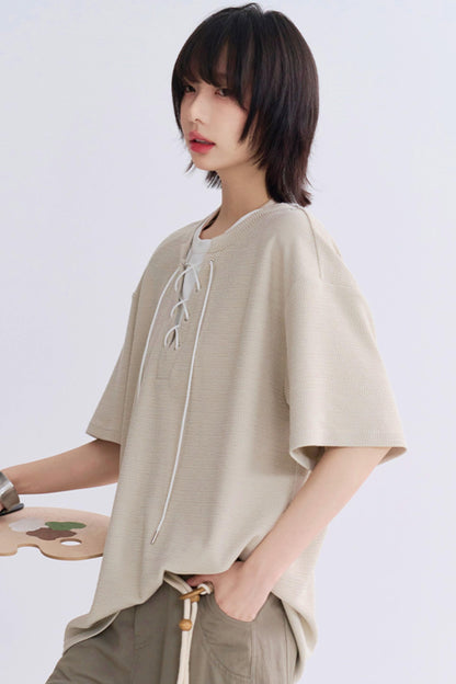 Gravity Faux Two Piece Contrast T-Shirt