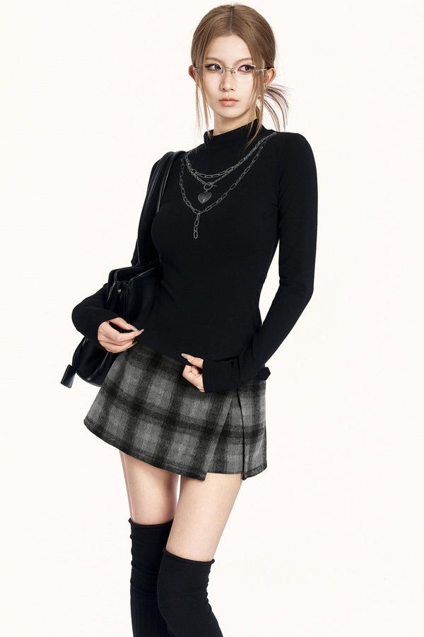 Spice Girl Chain Print High Neck Top