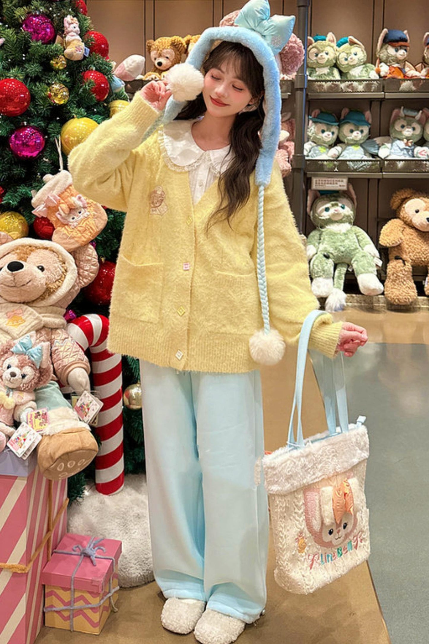 Sweet Fleece-Lined Wide Leg Pants