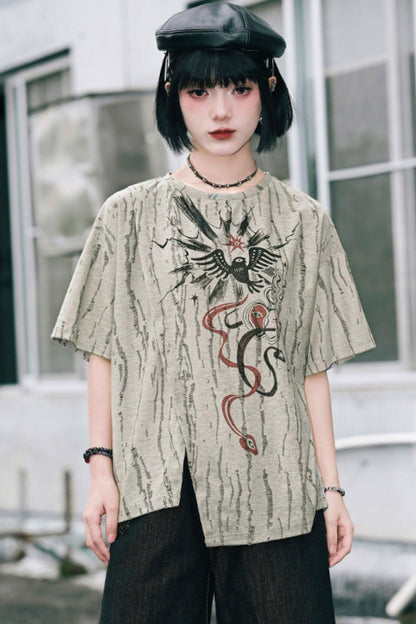 蛇と翼のサブカルTシャツ