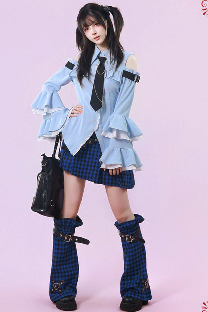 Moonblue-Schul-Lagenhemd