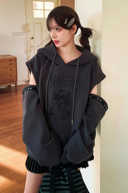 Sweet Cartoon Hooded Tops