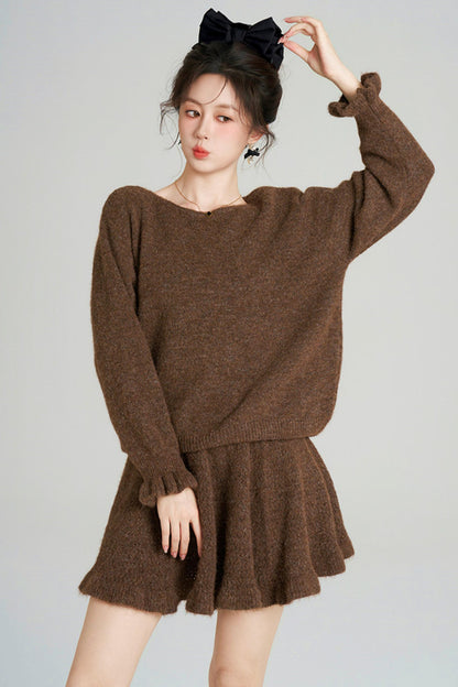 フレンチカジュアルトップス＋フレアスカート