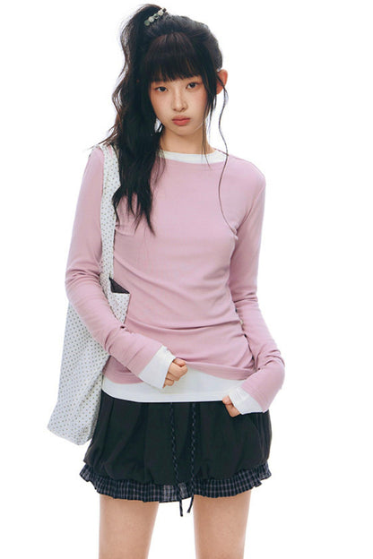 フラワーバッドスプライスドスカート