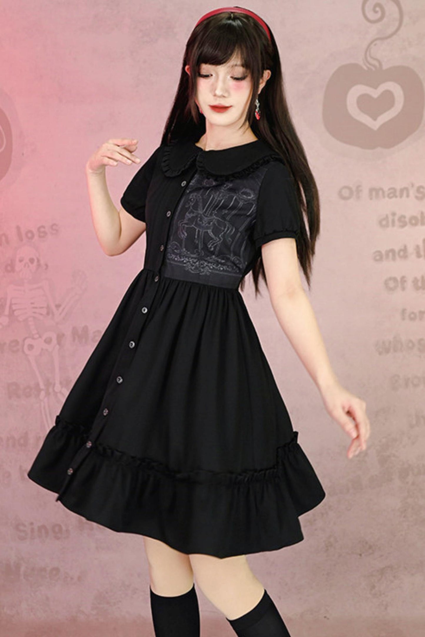 Black Lace Shirt Dress