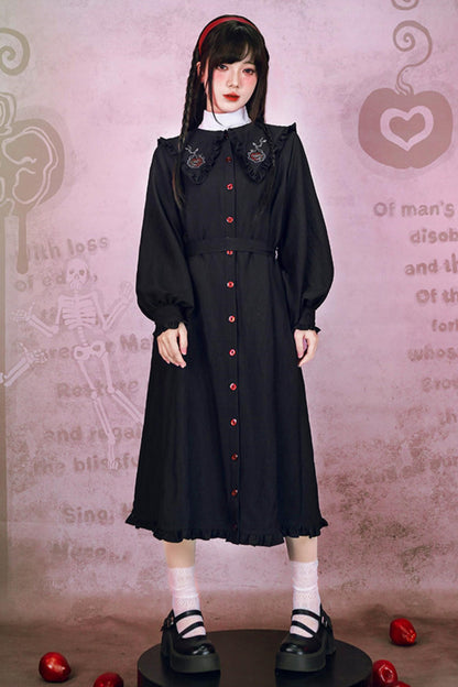 伊甸刺绣蕾丝连衣裙