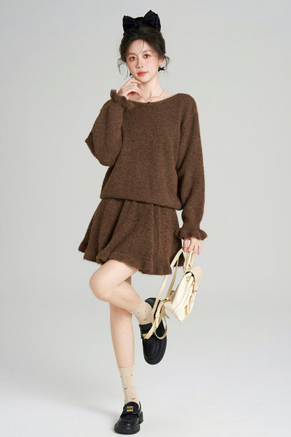 フレンチカジュアルトップス＋フレアスカート